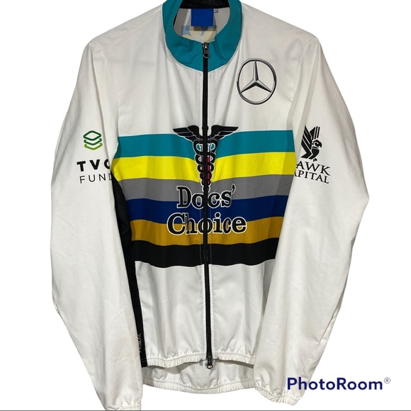 Men’s windbreaker Primal official bicycle race jacket branded Mercedes Benz SZ L - Picture 3 of 16